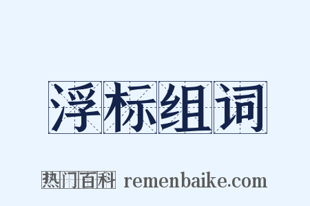 浮标组词是什么意思的图片